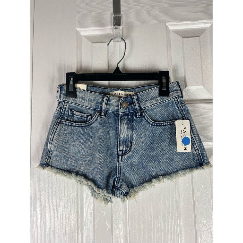 NWT Bullhead Pacsun Grunge Womens High Rise Denim Shorts 22